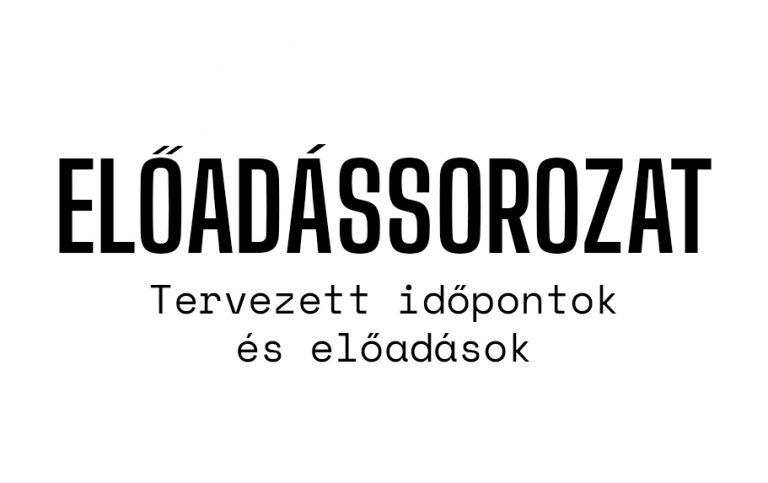 Előadássorozat borítókép